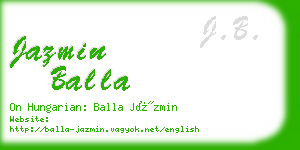 jazmin balla business card